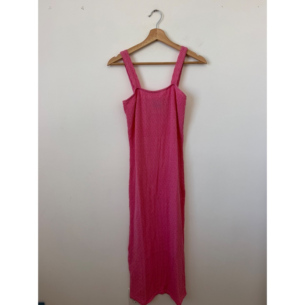 Boutique Pink Textured Maxi Dress – Sleeveless – Women's Small – New